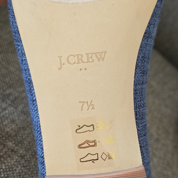 J. Crew Women's Navy Textured Flats - Picture 8 of 8